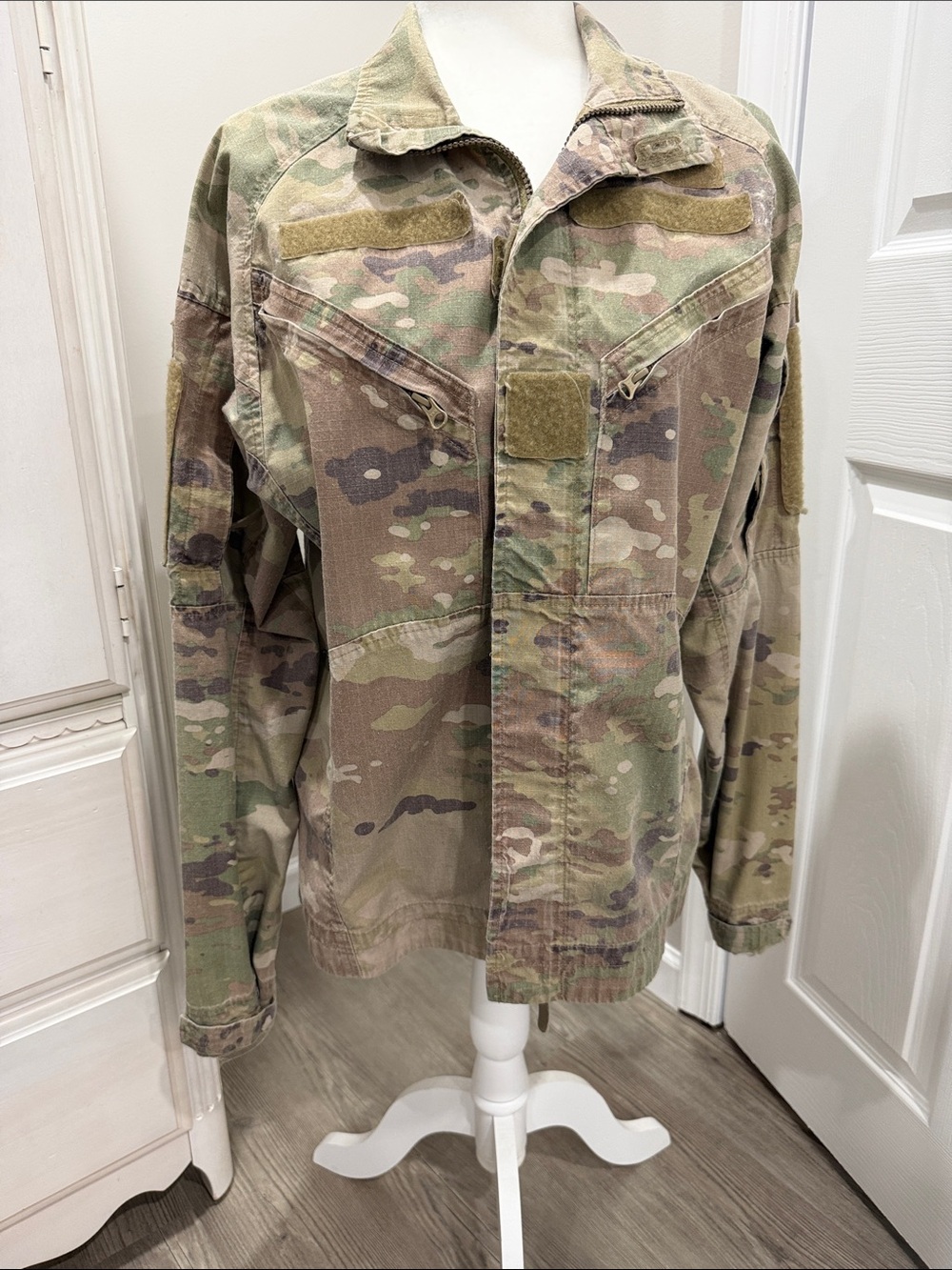 Vintage Massif Flight Suit Multicam Field Jacket Camo Distressed Thrashed